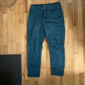 Green American Eagle Mom Jeans